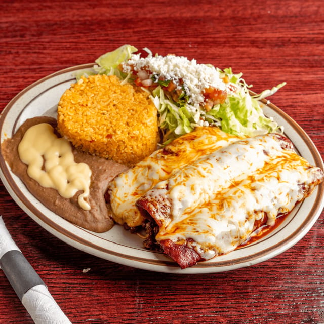 Dozen Red Enchiladas.